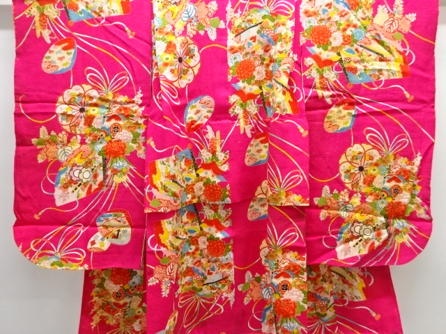 Japanese Kimono / Chirimen Kinsha Silk